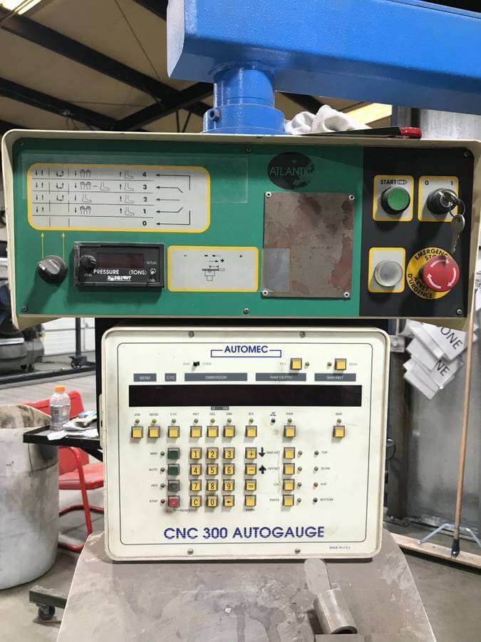 Used 165 Ton x 10' Atlantic CNC Hydraulic Press Brake, Stock 1217 - Blackstone Machinery