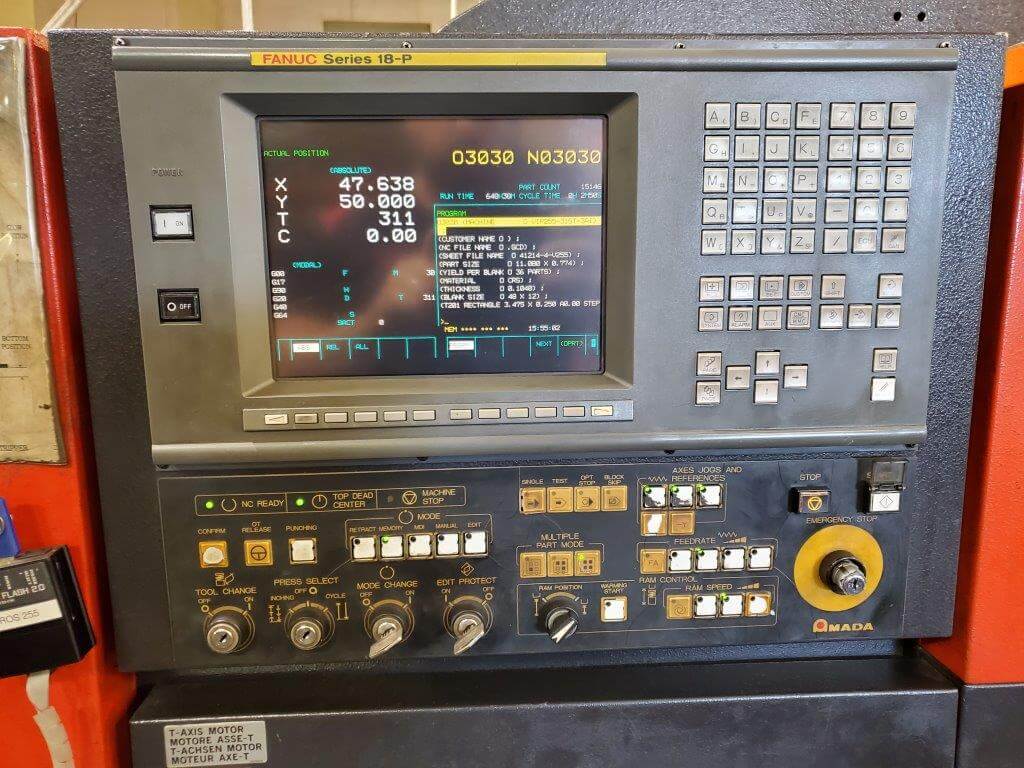 Used 22 Ton Amada Vipros 255 CNC Turret Punch, Stock 1117 - Blackstone Machinery