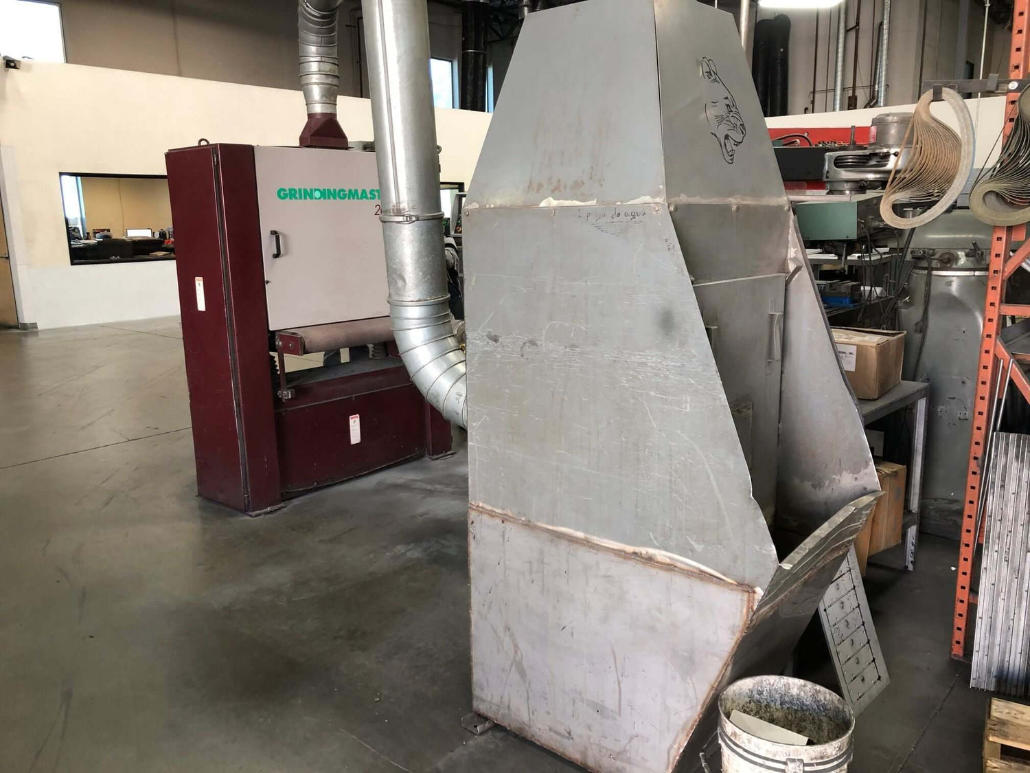 Used 36" Grindingmaster 2000 Single Head Belt Sander (Dry), Stock 1002 - Blackstone Machinery