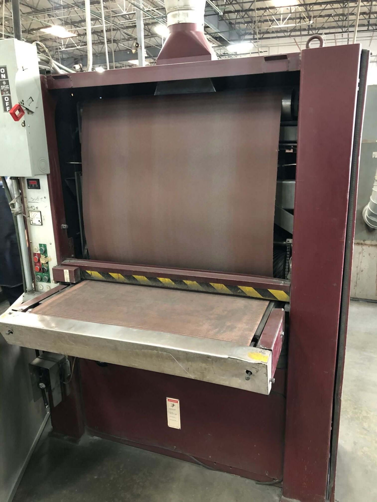 Used 36" Grindingmaster 2000 Single Head Belt Sander (Dry), Stock 1002 - Blackstone Machinery