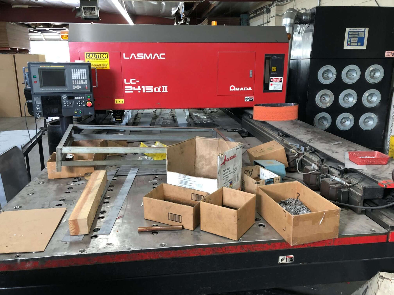 Used 2000 Watt Amada Pulsar LC2415 CNC Co2 Laser Cutter, Stock 1136 - Blackstone Machinery