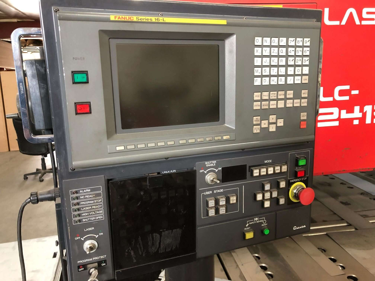 Used 2000 Watt Amada Pulsar LC2415 CNC Co2 Laser Cutter, Stock 1136 - Blackstone Machinery