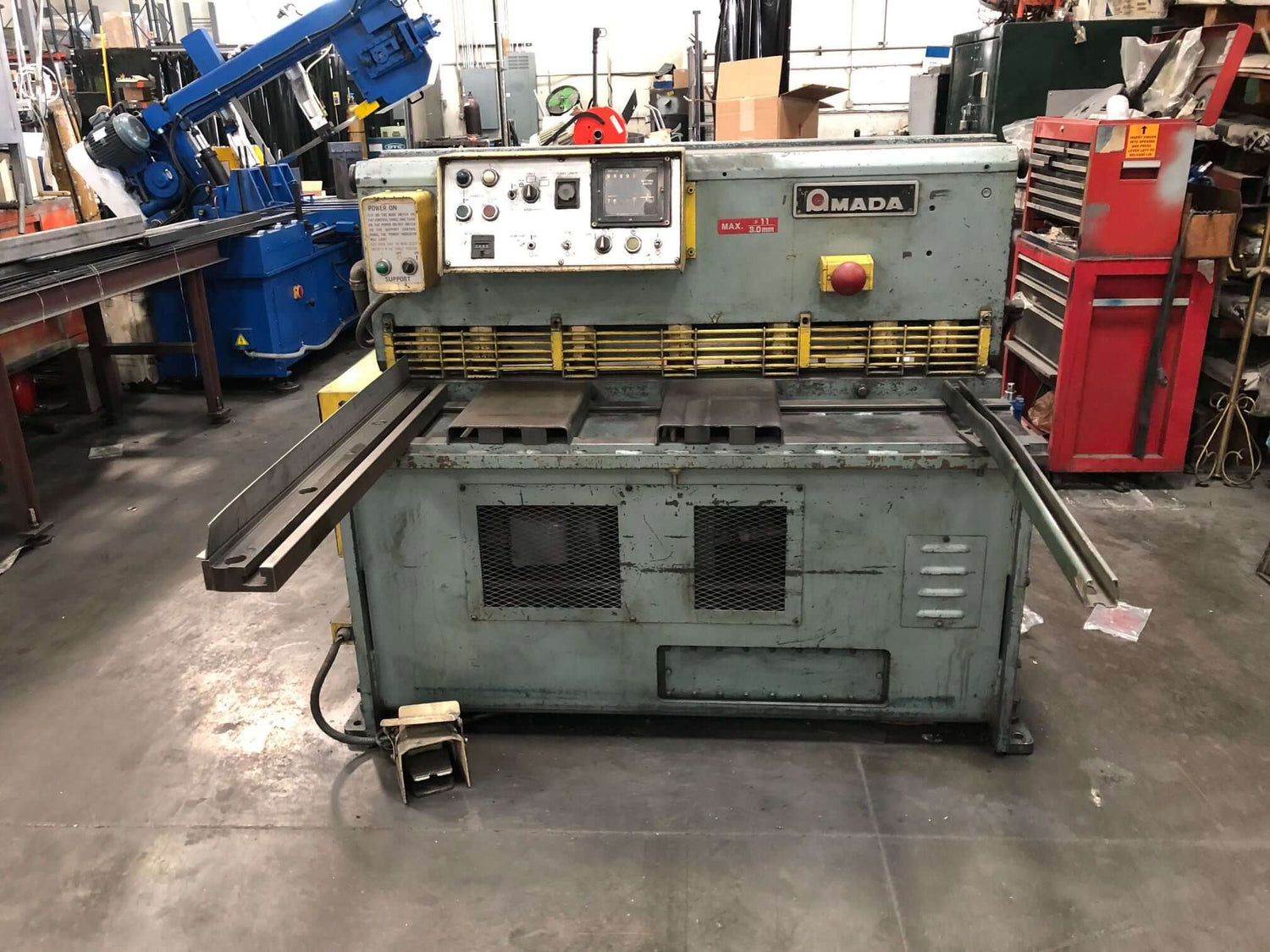 Used 4' x 10ga Amada S-1232 Mechanical Shear, Stock 1001 - Blackstone Machinery