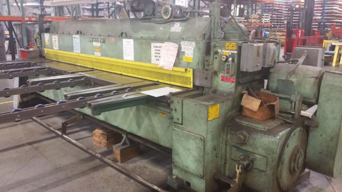 Used 12' x 1/4" Wysong 1225 Mechanical Shear, Stock 1139 - Blackstone Machinery