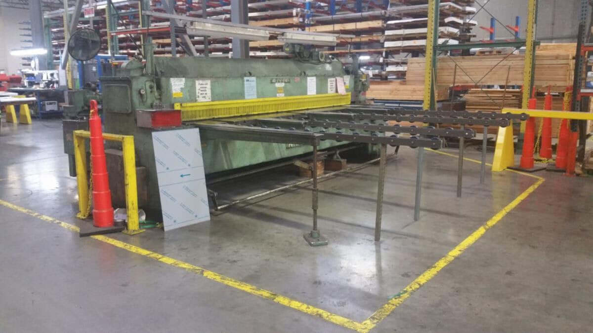 Used 12' x 1/4" Wysong 1225 Mechanical Shear, Stock 1139 - Blackstone Machinery