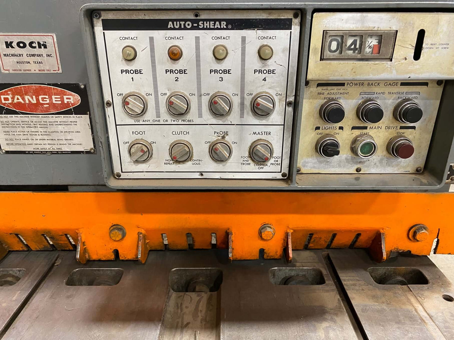 Used 12' x 1/4" Cincinnati 1812 Auto-Shear Mechanical Shear, Stock 1185 - Blackstone Machinery