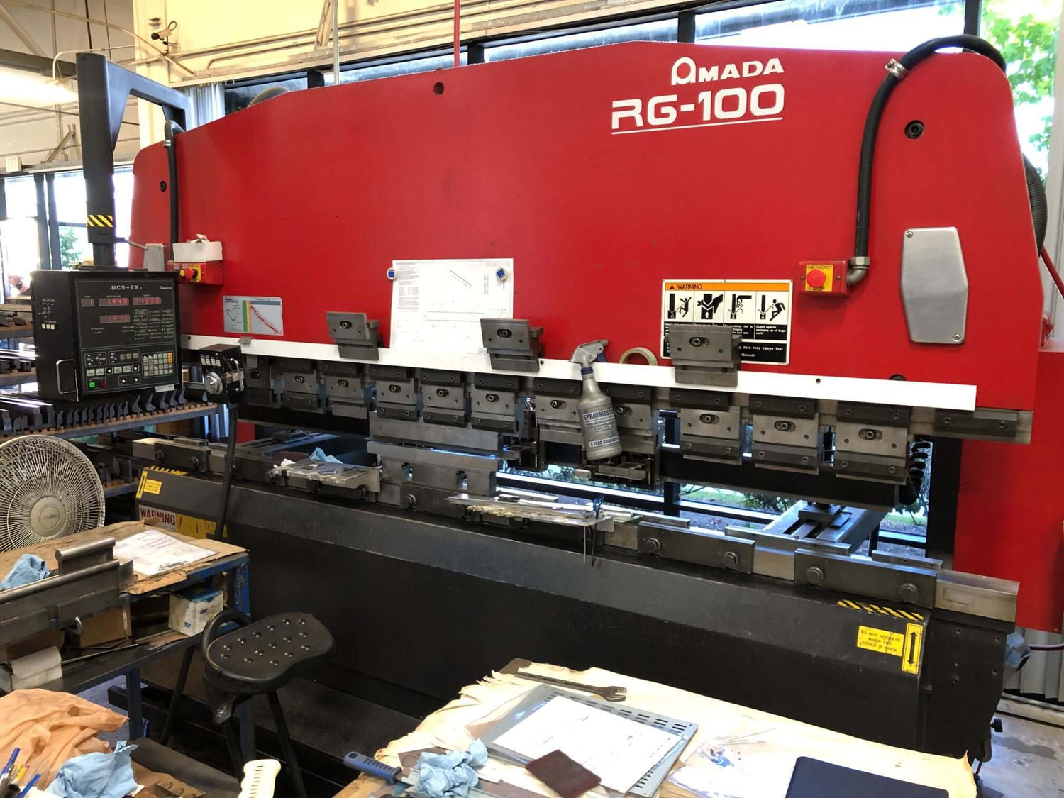 Used 110 Ton Amada RG-100 CNC Press Brake, Stock 1138 - Blackstone Machinery