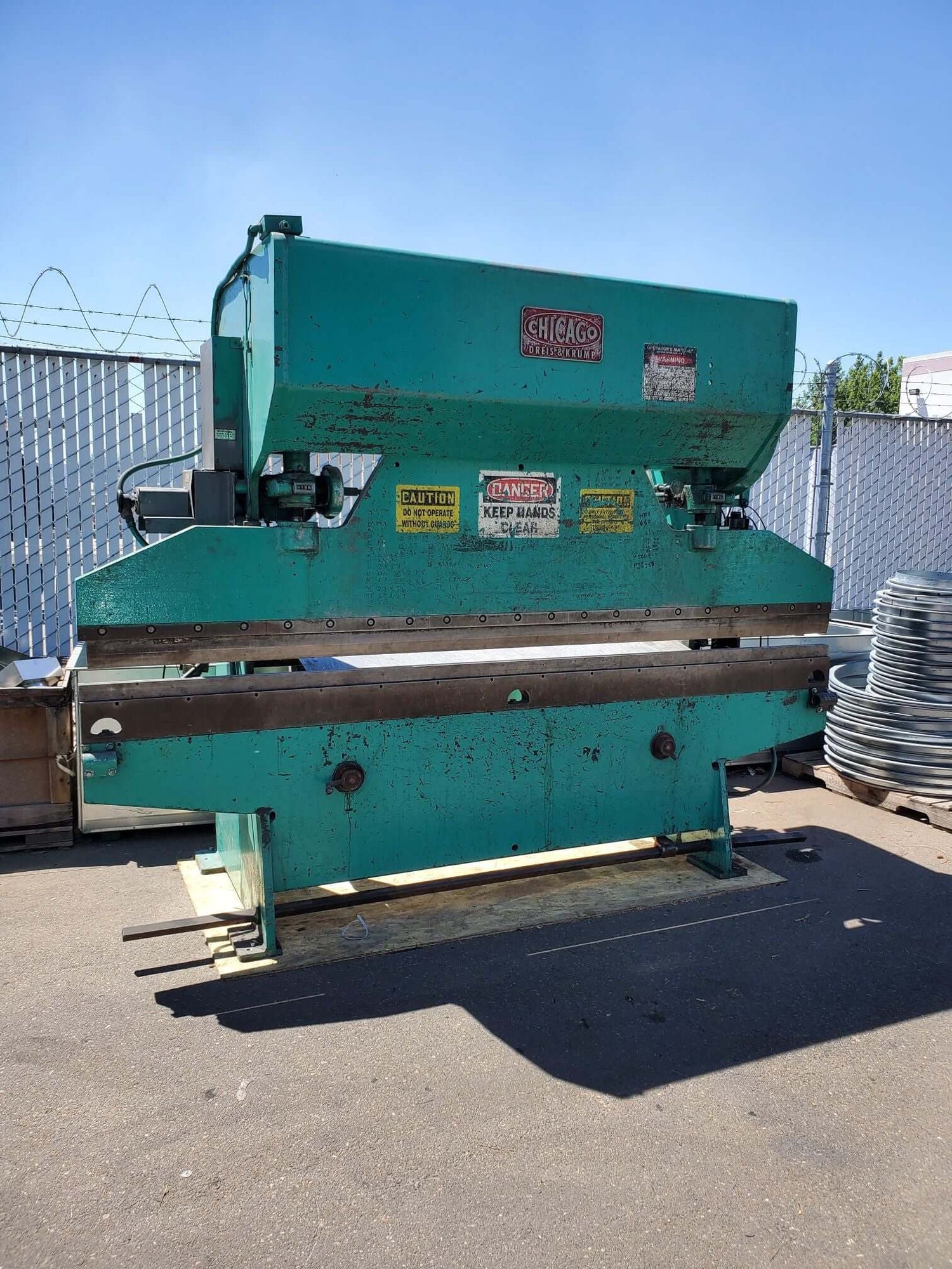 Used 55 Ton x 10'6" Chicago 68-B Mechanical Press Brake, Stock 1142 - Blackstone Machinery