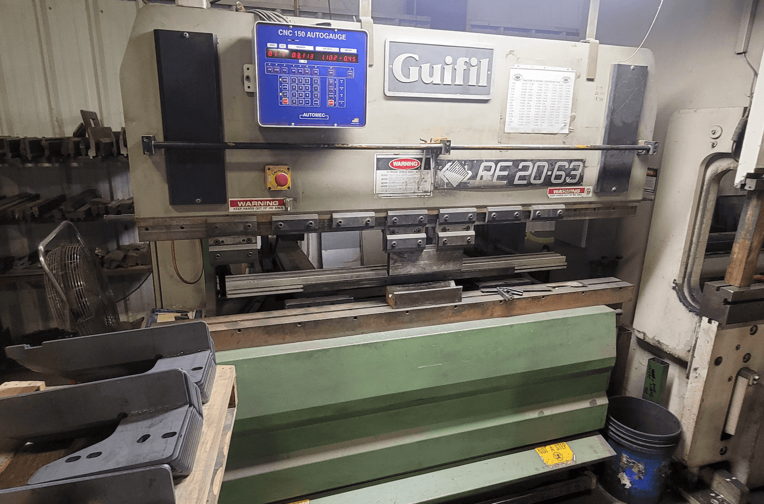 Used 69 Ton x 6' Guifil PE20-63 CNC Hydraulic Press Brake, Stock 1218 - Blackstone Machinery