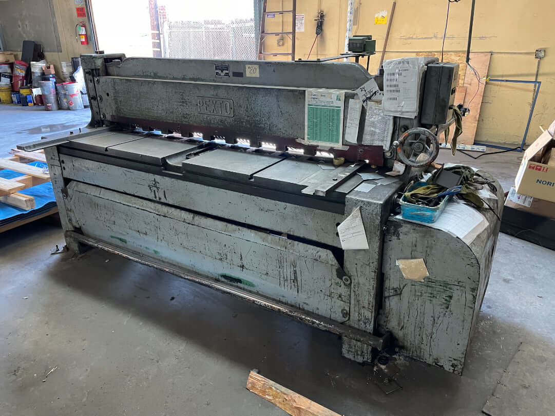 Used 6' x 10ga Pexto 10-U-6A Mechanical Shear, Stock 1197 - Blackstone Machinery