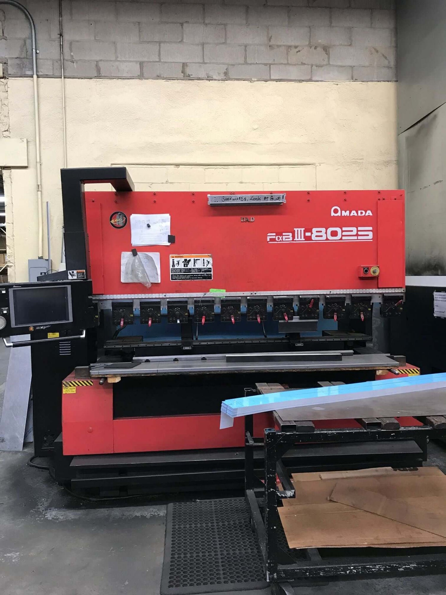 Used 88 Ton Amada FBD-8025NT CNC Press Brake, Stock 1122 - Blackstone Machinery